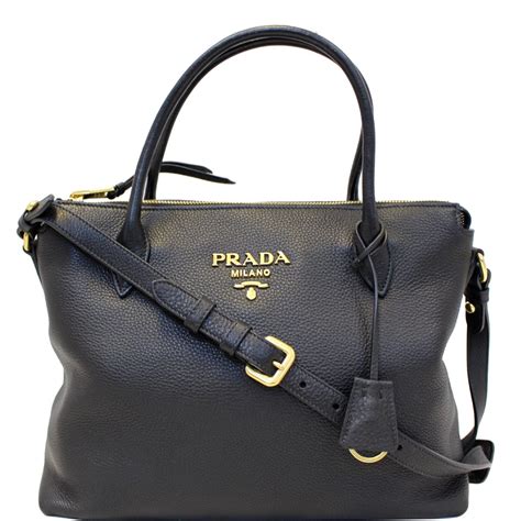 prada black leather handbag|authentic prada leather handbags.